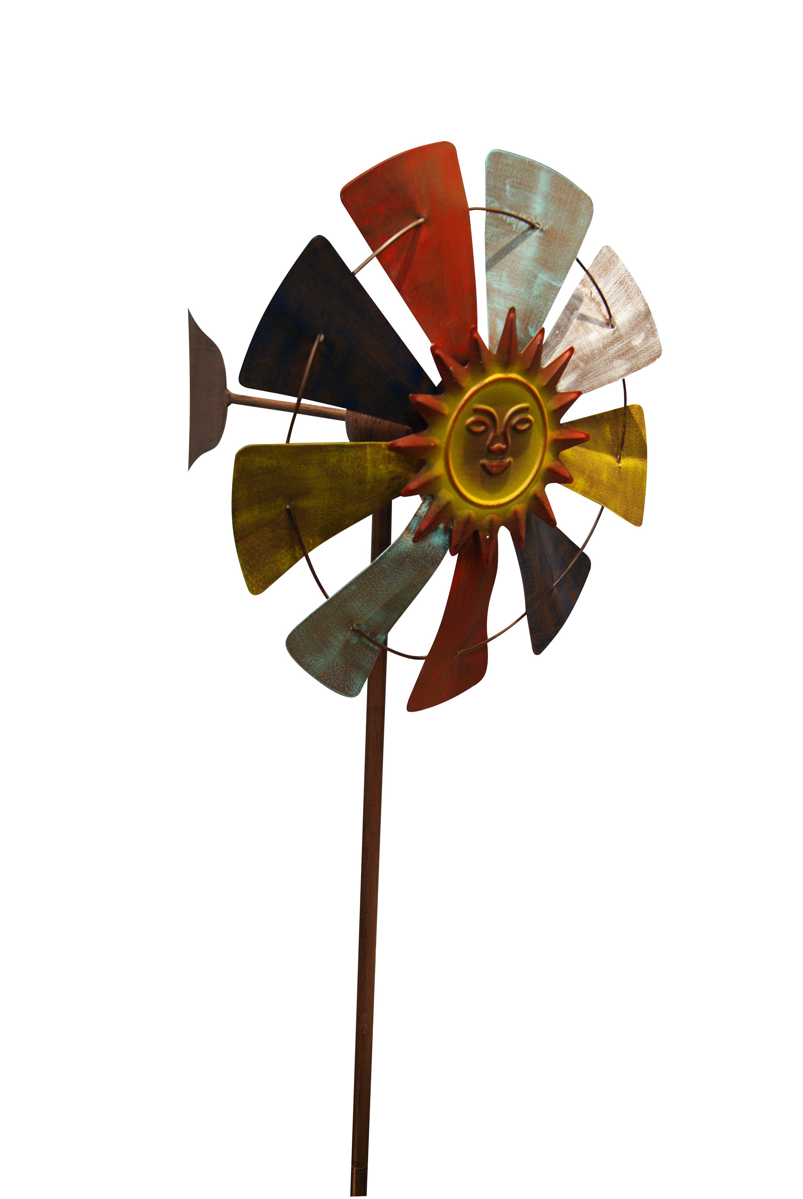 Multicolor Windmill 70 inch multicolor windmill stake